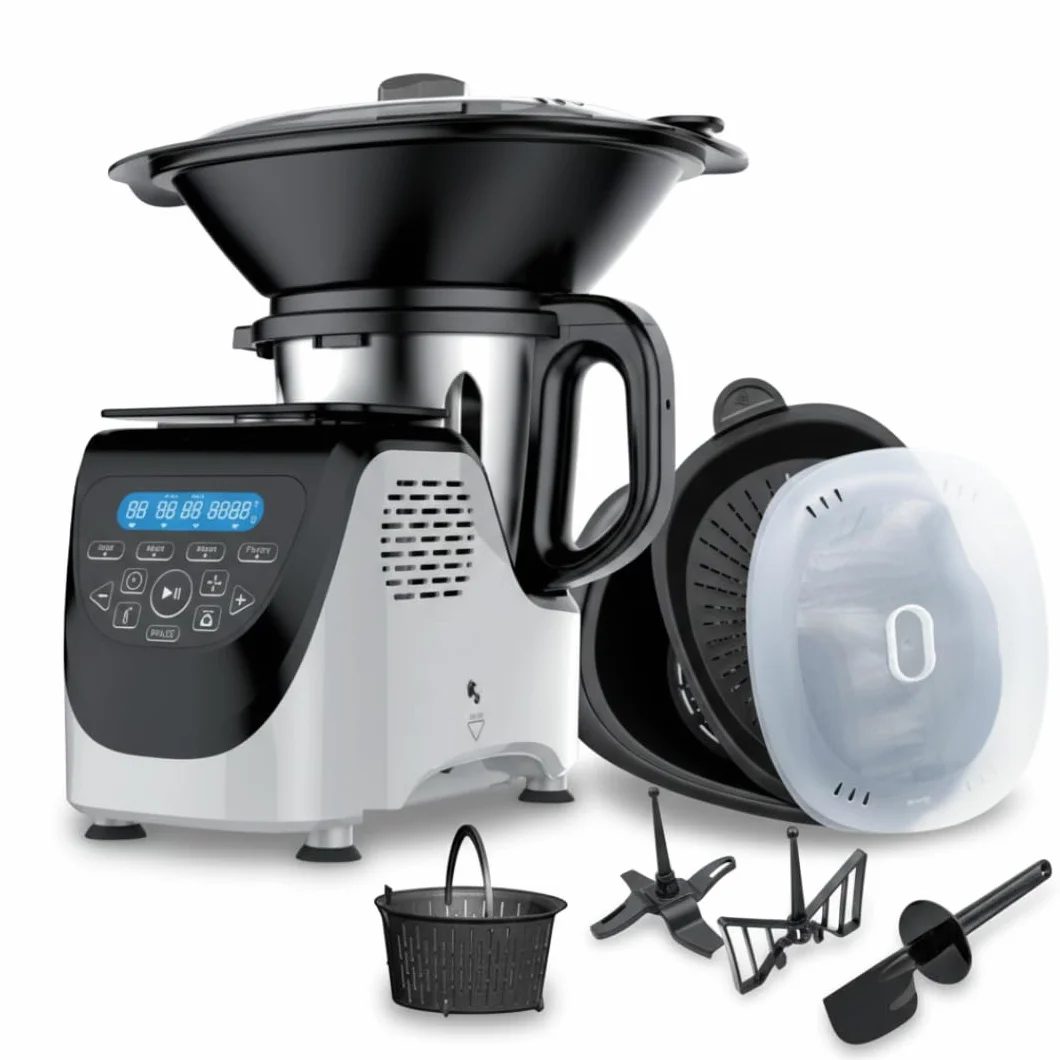 Best Direct Robot kuchenny z funkcją gotowania Chef-O-Matic Kitchen Robot, 1000 W, miska 3,00 l, z przystawką do gotowania na parze, waga cyfrowa