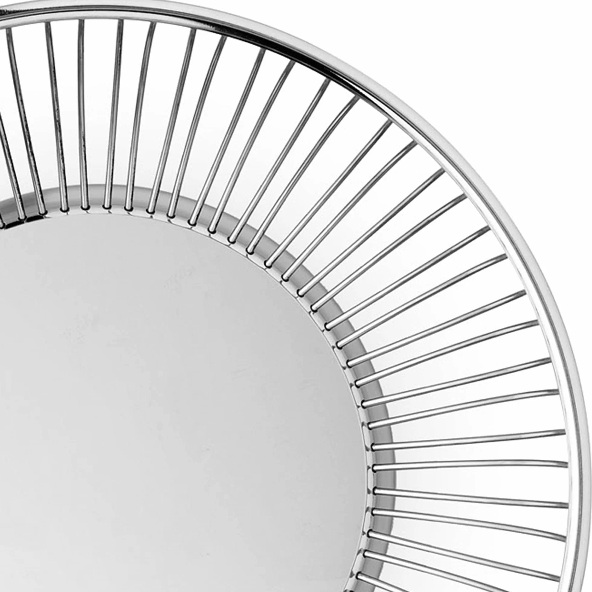 Alessi 826/20 Okrągły kosz druciany ze stali nierdzewnej 18/10, polerowany na wysoki połysk